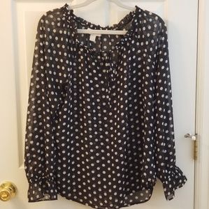 Sheer Polka Dot Blouse